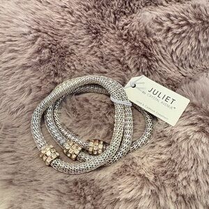 Juliet Crystal Avenue Silver and Gold Bracelet